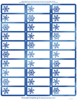 Holiday Address Labels by Masterpiece Studios (Blue Foil Snowflake)