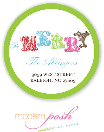 Modern Posh Return Address Labels - Bubbly Modern Posh Return Address Labels - Bubbly