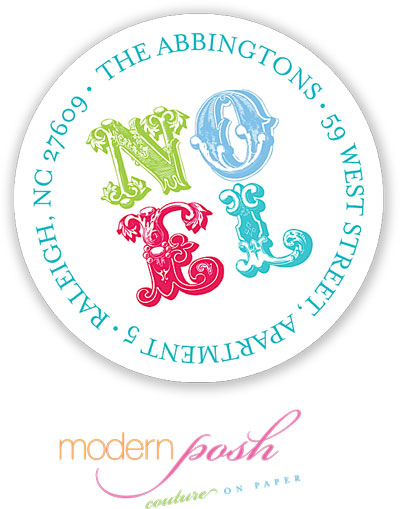 Modern Posh Return Address Labels - Holiday Noel Modern Posh Return Address Labels - Holiday Noel