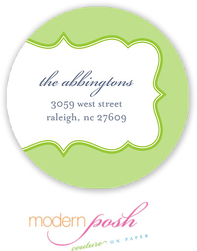 Modern Posh Return Address Labels - Holiday Ribbon