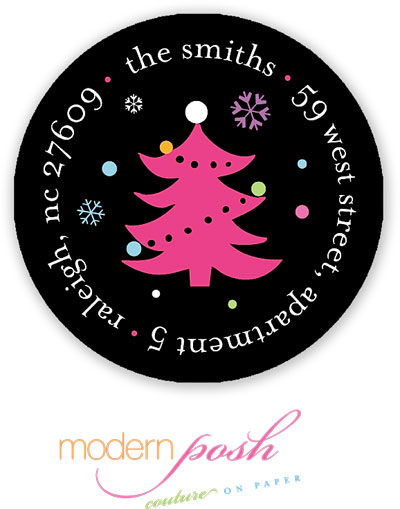 Modern Posh Return Address Labels - Holly Jolly Modern Posh Return Address Labels - Holly Jolly