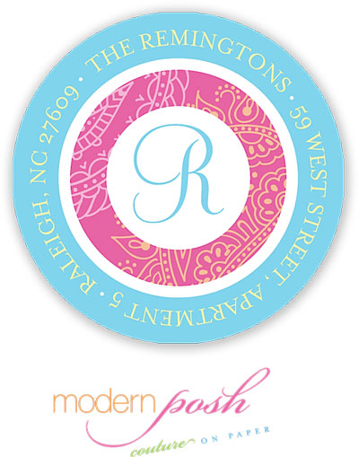 Modern Posh Return Address Labels - Paisley Modern Posh Return Address Labels - Paisley