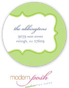 Modern Posh Return Address Labels - Holiday Ribbon