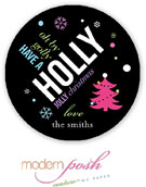 Modern Posh Return Address Labels - Holly Jolly Holiday
