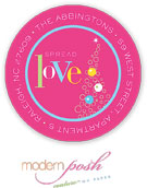 Modern Posh Return Address Labels - Love