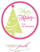 Modern Posh Gift Stickers - Ornament Holiday #1