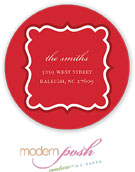 Modern Posh Return Address Labels - Simply Holiday