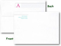 Modern Posh Return Address Labels - Diamond - Pink & Blue Skinny