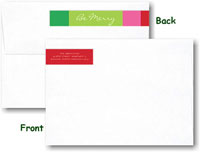 Modern Posh Return Address Labels - Bright Stripes Holiday