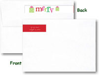 Modern Posh Return Address Labels - Merry Holiday