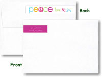 Modern Posh Return Address Labels - Peace Holiday