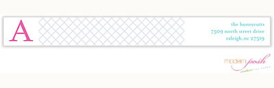 Modern Posh Return Address Labels - Diamond - Pink & Blue Skinny Modern Posh Return Address Labels - Diamond - Pink & Blue Skinny
