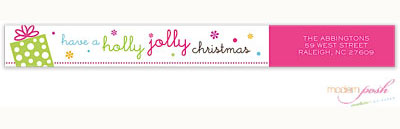 Modern Posh Return Address Labels - Fun Holiday Modern Posh Return Address Labels - Fun Holiday