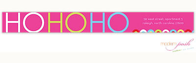 Modern Posh Return Address Labels - Ho Ho Holiday