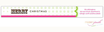 Modern Posh Return Address Labels - Mod Holiday