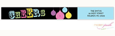 Modern Posh Return Address Labels - Ornament Cheer Modern Posh Return Address Labels - Ornament Cheer