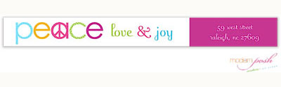 Modern Posh Return Address Labels - Peace Holiday