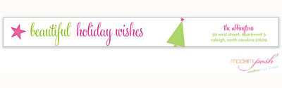 Modern Posh Return Address Labels - Retro Holiday Modern Posh Return Address Labels - Retro Holiday