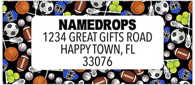Address Labels by Namedrops - Assorted Sports Address Labels by Namedrops - Assorted Sports