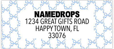 Address Labels by Namedrops - Blue Bows Address Labels by Namedrops - Blue Bows
