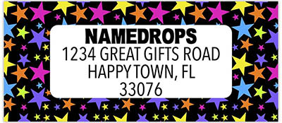 Address Labels by Namedrops - Neon Stars Address Labels by Namedrops - Neon Stars