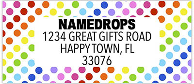 Address Labels by Namedrops - Rainbow Dots Address Labels by Namedrops - Rainbow Dots