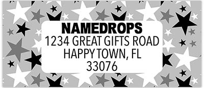 Address Labels by Namedrops - Silver Stars Address Labels by Namedrops - Silver Stars