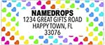 Address Labels by Namedrops - Rainbow Hearts