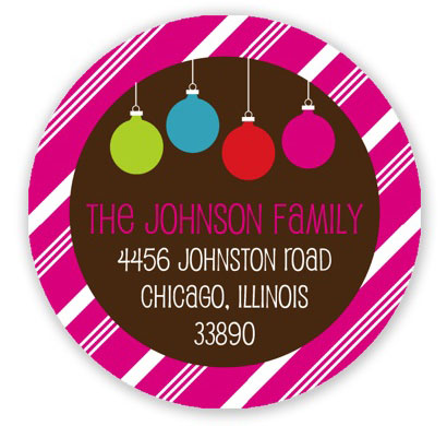 Prints Charming Holiday Address Labels - Festive Ornament
