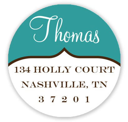 Prints Charming Holiday Address Labels - Fabulous Teal & White