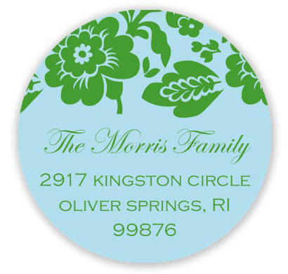 Prints Charming Holiday Address Labels - Fabulous Floral Green