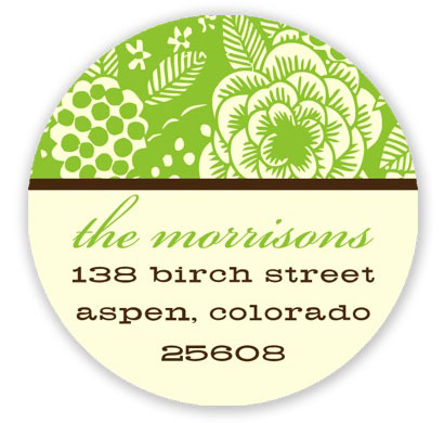 Prints Charming Holiday Address Labels - Vintage Lime and Ecru Prints Charming Holiday Address Labels - Vintage Lime and Ecru