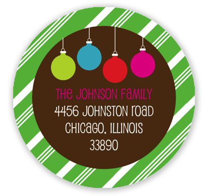 Prints Charming Holiday Address Labels - Festive Ornament Prints Charming Holiday Address Labels - Festive Ornament