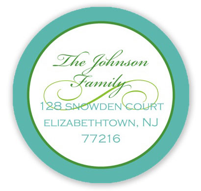 Prints Charming Holiday Address Labels - Elegant Teal & Green