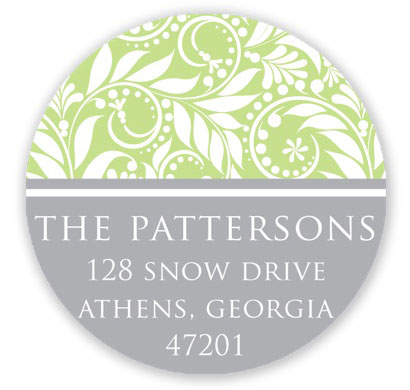 Prints Charming Holiday Address Labels - Sage Foliage