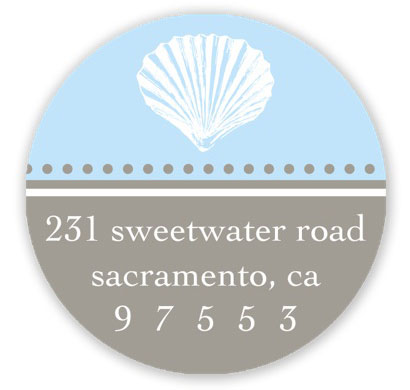 Prints Charming Holiday Address Labels - Sky Blue Sea Shell Prints Charming Holiday Address Labels - Sky Blue Sea Shell