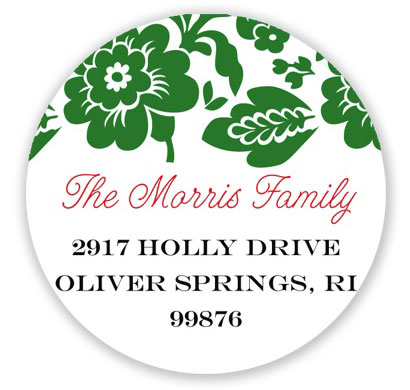 Prints Charming Holiday Address Labels - Fabulous Floral Prints Charming Holiday Address Labels - Fabulous Floral