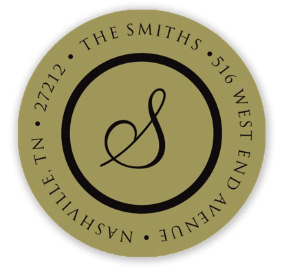 Prints Charming Holiday Address Labels - Champagne & Black