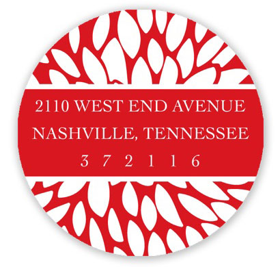 Prints Charming Holiday Address Labels - Red & White Floral Prints Charming Holiday Address Labels - Red & White Floral