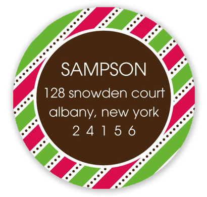 Prints Charming Holiday Address Labels - Holiday Festive Stripes
