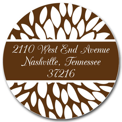 Prints Charming Address Labels - Brown Modern Floral