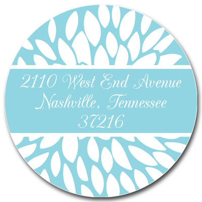 Prints Charming Address Labels - Light Blue Modern Floral