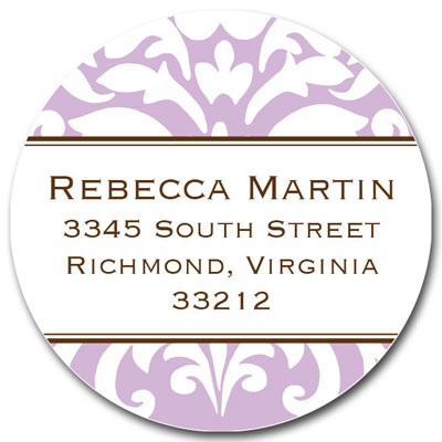 Prints Charming Address Labels - Lavender Damask