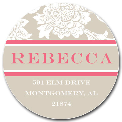 Prints Charming Address Labels - Sand & Pink Classic Floral Prints Charming Address Labels - Sand & Pink Classic Floral