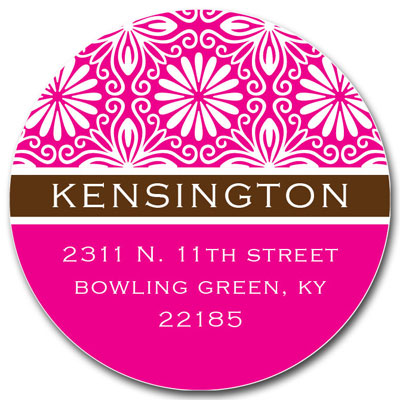 Prints Charming Address Labels - Hot Pink & Brown Pattern Prints Charming Address Labels - Hot Pink & Brown Pattern