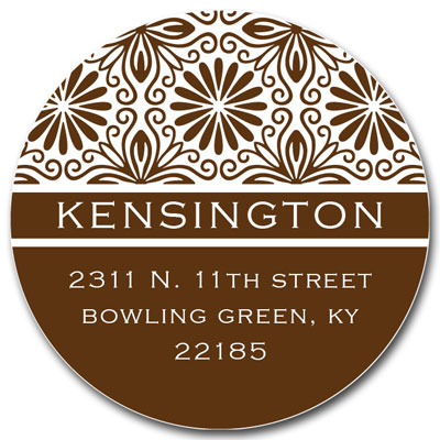 Prints Charming Address Labels - Brown Pattern