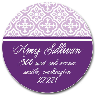 Prints Charming Address Labels - Lavender & Purple Classic Pattern Prints Charming Address Labels - Lavender & Purple Classic Pattern