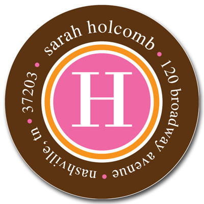 Prints Charming Address Labels - Brown & Pink Stylish Prints Charming Address Labels - Brown & Pink Stylish