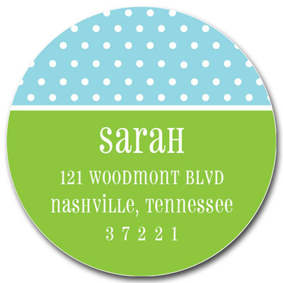 Prints Charming Address Labels - Blue & Green Tiny Dots Prints Charming Address Labels - Blue & Green Tiny Dots