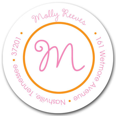 Prints Charming Address Labels - Pink & Orange Modern Prints Charming Address Labels - Pink & Orange Modern